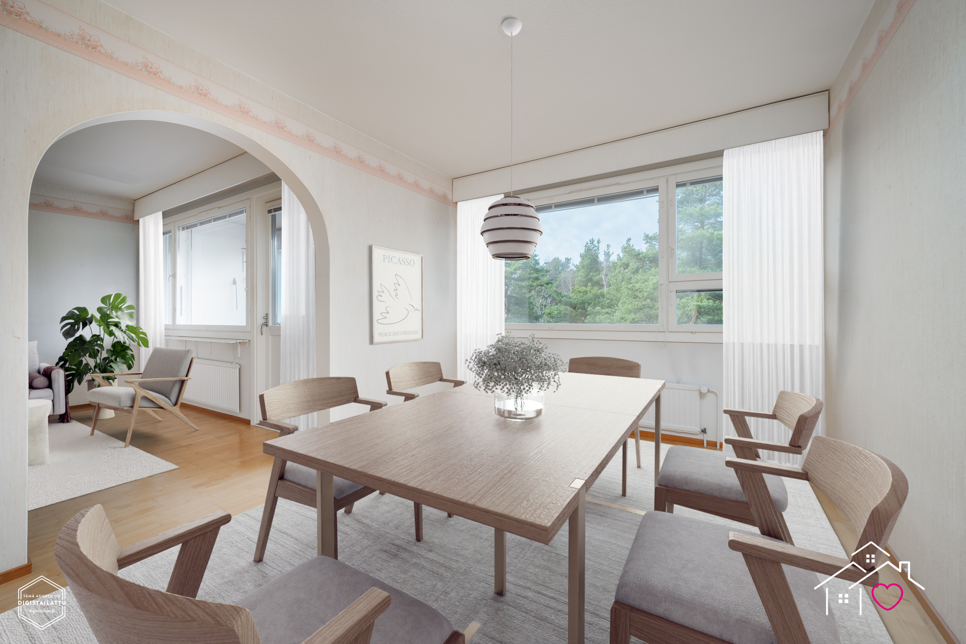 Kalustettu ruokasali